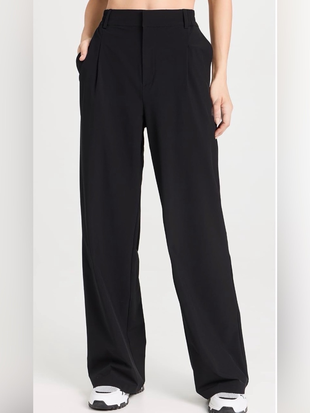 Alo Wide-Leg Black Women's Trousers